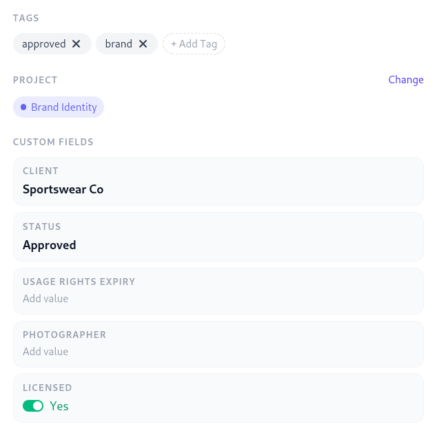 Applying tags