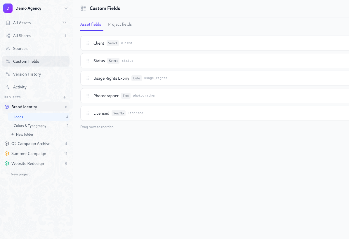 Custom Metadata Fields